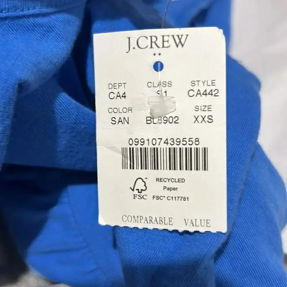 J.Crew Factory Flutter Sleeve Knit Tiered Mini Dress in Blue CA442 size XXS NEW